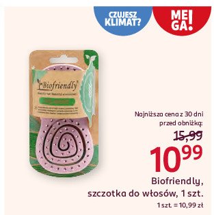 Szczotka do włosów kompaktowa różowa Biofriendly promocja w Rossmann