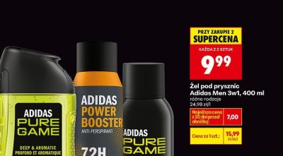Żel pod prysznic Adidas Men 3w1, 400 ml różne rodzaje promocja w Biedronka