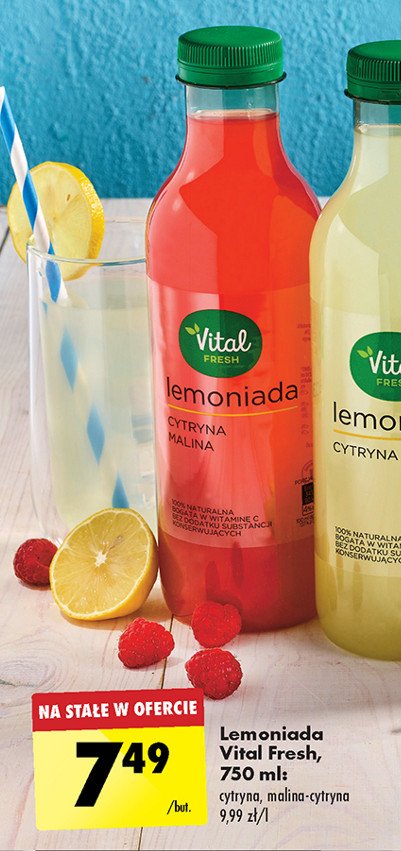 Lemoniada malinowa Vital fresh promocja