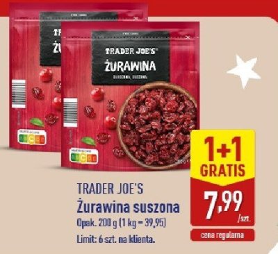 Żurawina suszona 1+1 GRATIS promocja w Aldi