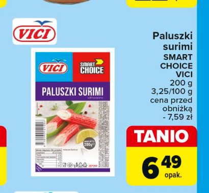 Paluszki surimi z sosem koktajlowym Vici promocja