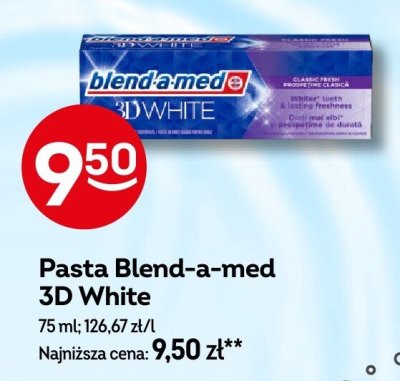 Pasta do zębów Blend-a-med 3D White promocja w Żabka