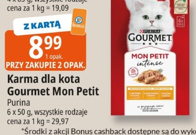 Karma dla kota Gourmet Mon Petit Purina promocja w Leclerc