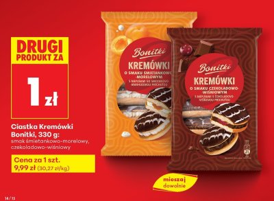 Ciastka Kremówki smak śmietankowo-morelowy promocja w Biedronka