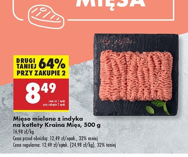 Mięso mielone z indyka Kraina mięs promocja w Biedronka