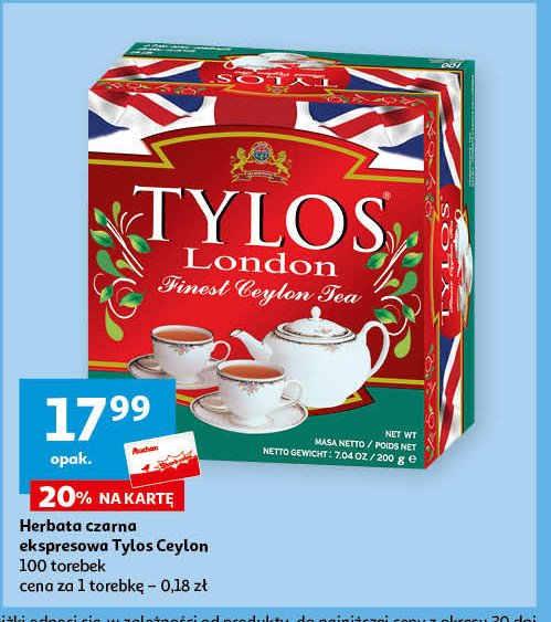 Herbata ekspresowa Tylos promocja