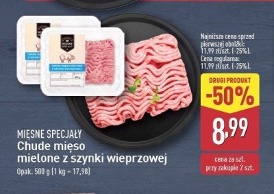 Mięso mielone z szynki Mięsne specjały zawsze świeże (aldi) promocja
