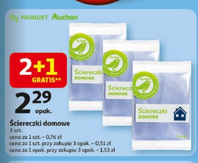 艢cierki domowe Auchan na co dzie艅 (logo zielone) promocja