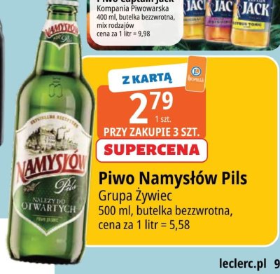 Piwo promocja w Leclerc