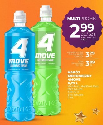 Napój izotoniczny 4Move 0,75 l Multifruit, Multifruit Zero, Mint & Lime promocja w Duży Ben