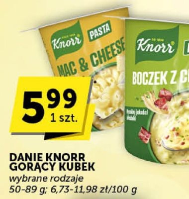 Danie Knorr Gorący Kubek wybrane rodzaje promocja w Euro Sklep