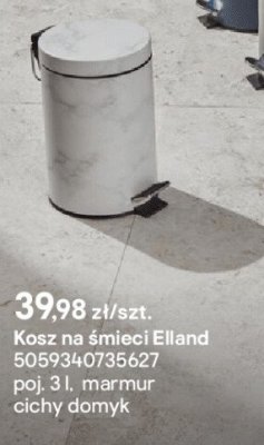 Kosz na śmieci Elland 3l marmur cichy domyk promocja w Castorama