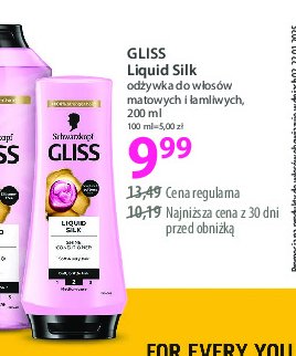 Odżywka do włosów Gliss kur liquid silk promocja