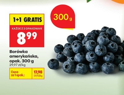 Borówka amerykańska, opak. 300 g promocja w Biedronka