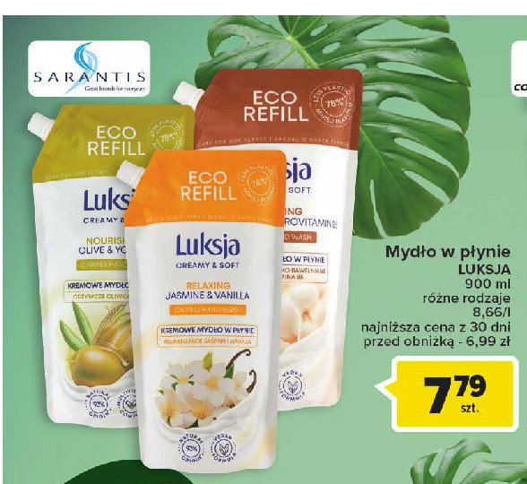 Mydło w płynie olive & yoghurt Luksja creamy & soft promocja w Carrefour