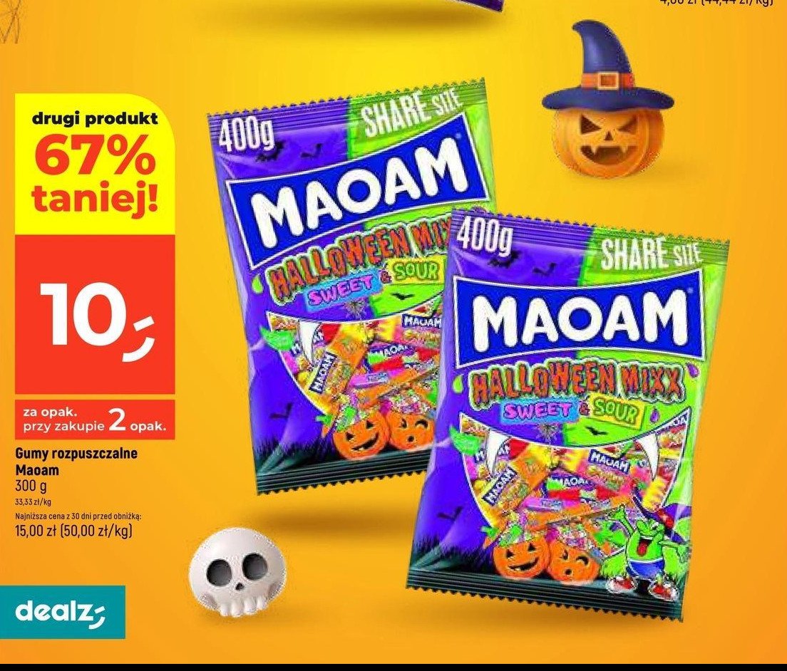 Gumy halloween sweet&sour Haribo maoam promocja