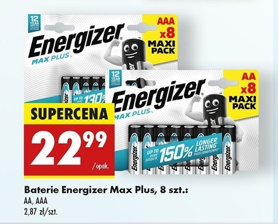 Baterie aaa Energizer max plus promocja