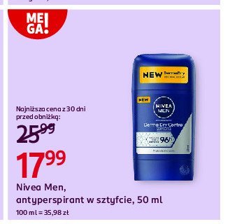 Antyperspirant derma dry control Nivea men promocja