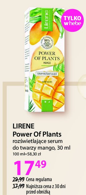 Serum do twarzy Lirene power of plants promocja