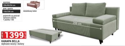 Kanapa Bella 206/80/94 cm promocja w Merkury Market