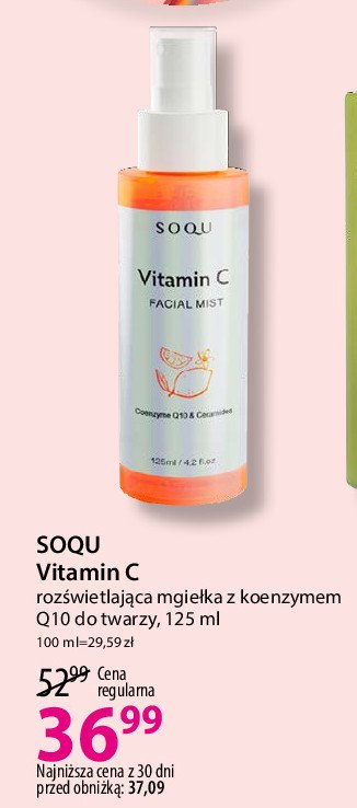 Mgiełka do twarzy vitamin c Soqu promocja