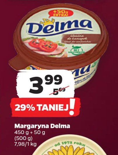 Margaryna Delma do kanapek promocja w Netto