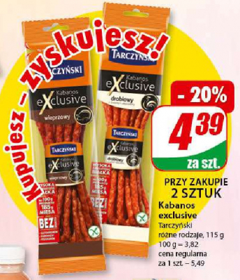 Kabanos wieprzowy bez glutenu Tarczyński kabanos exclusive promocja