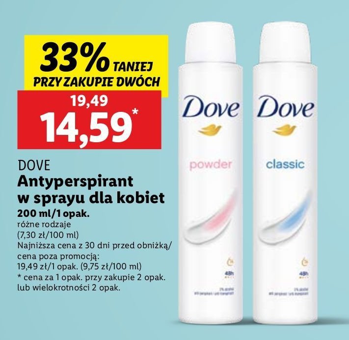 Dezodorant Dove powder promocja