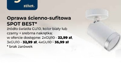 Oprawa ścienno-sufitowa SPOT BEST promocja w PSB Mrówka