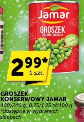 Groszek konserwowy Jamar promocja w Groszek
