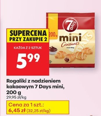 Rogaliki z nadzieniem kakaowym 7 Days mini, 200 g promocja w Biedronka