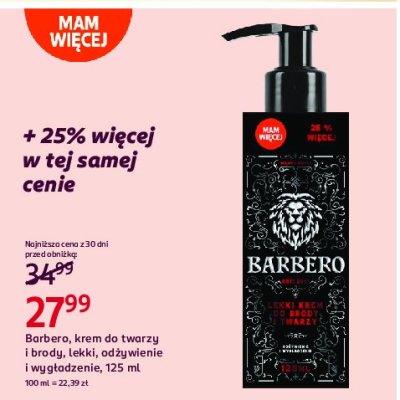 Krem do twarzy i brody Barbero promocja