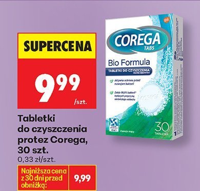 Tabletki do czyszczenia protez Corega, 30 szt. promocja w Biedronka