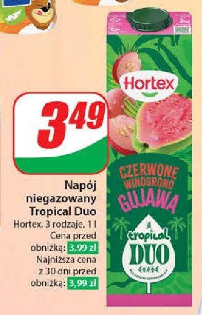 Napój kiwi limonka Hortex tropical duo promocja w Dino