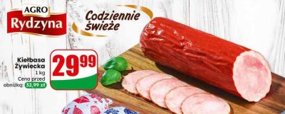 Kiełbasa żywiecka z zielonym pieprzem Kraina wędlin promocja w Dino
