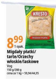 Migdały tarte Kresto promocja w Intermarche