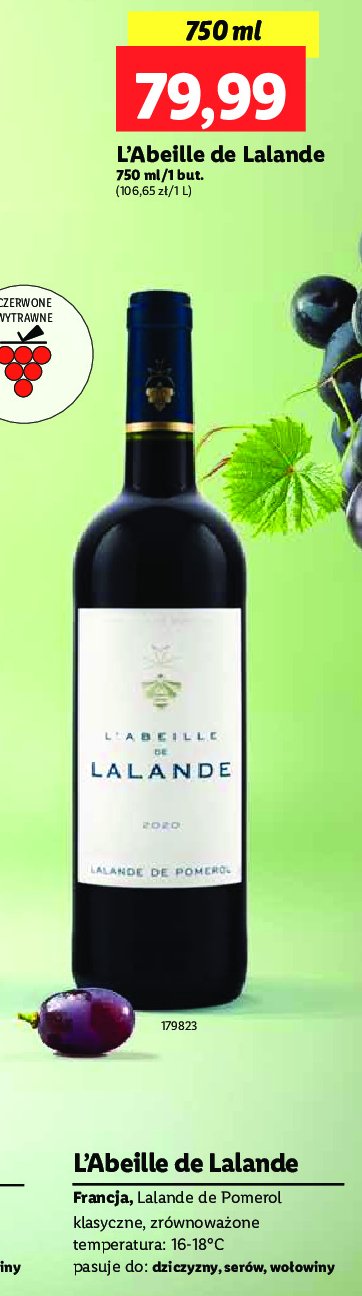 Wino L'abeille de lalande promocja w Lidl