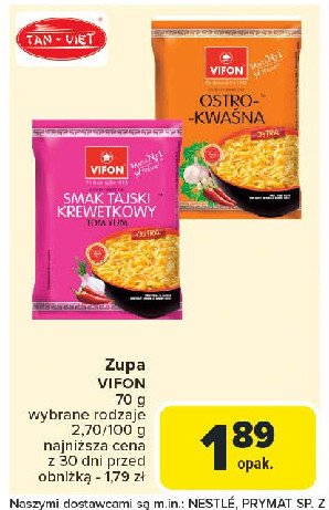 Krewetkowa tajska Vifon promocja w Carrefour