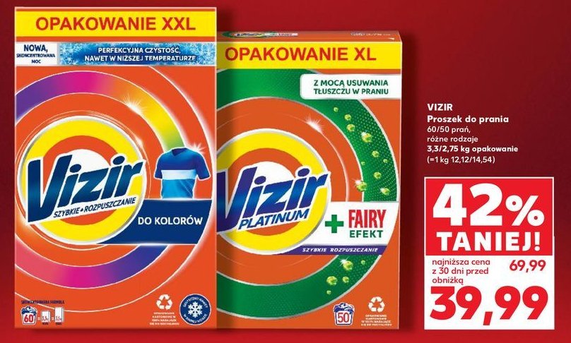 Proszek do prania fairy expert Vizir platinum promocja