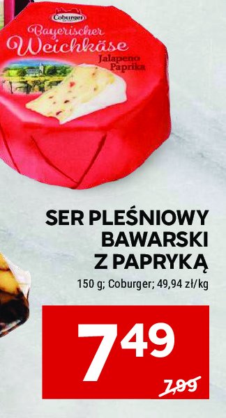 Ser pleśniowy bawarski z papryczką Coburger promocja