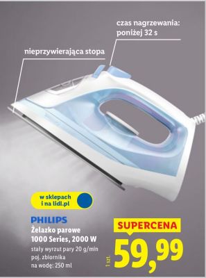 Żelazko parowe 1000 Series 2000 W promocja w Lidl