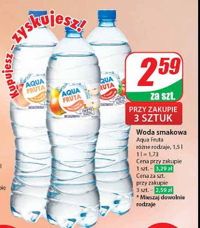 Woda brzoskwiniowa Aqua fruta promocja