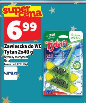 Zawieszka do WC Tytan 2x40 g promocja w TOPAZ