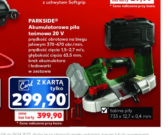 Pi艂a ta艣mowa 20v Parkside promocja