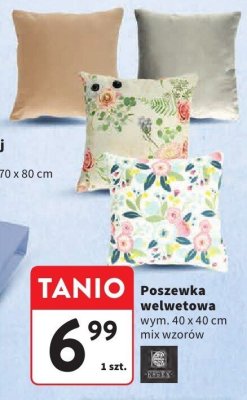 Poszewka welwetowa promocja w Intermarche