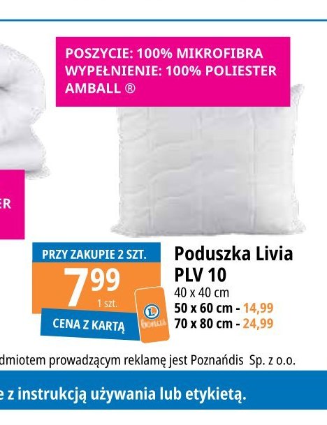 Poduszka livia 40 x 40 cm promocja