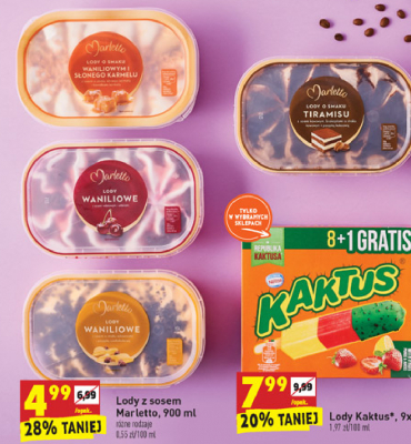 Lody waniliowe Marletto promocja
