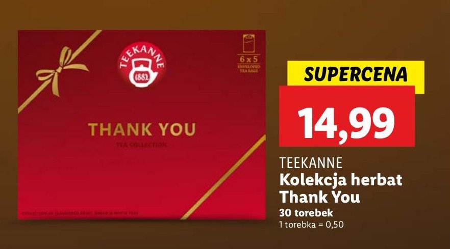 Zestaw herbat thank you Teekanne promocja w Lidl