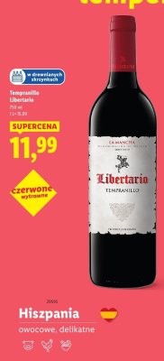 Wino Tempranillo Libertario 750 ml promocja