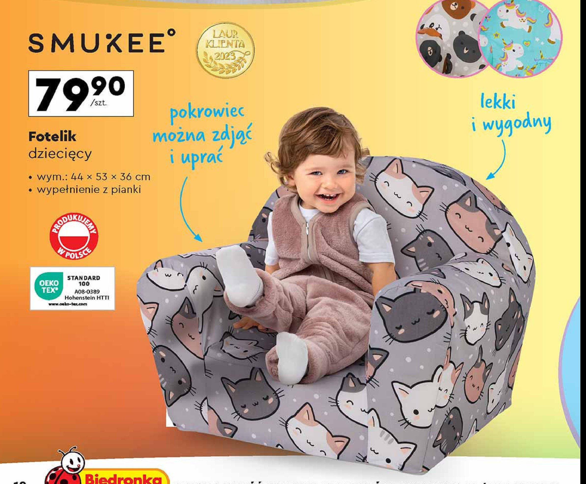 Fotelik dla dziecka Smukee promocja
